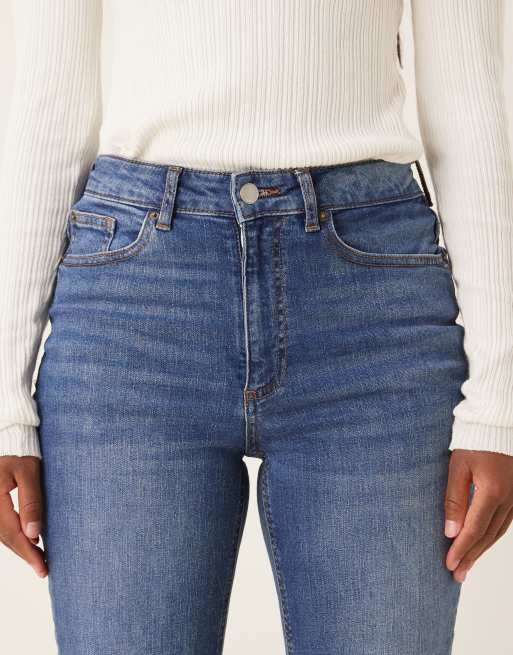 AWARE - Alice - Jean droit stretch à taille haute - Bleu moyen délavé, 5 de 5