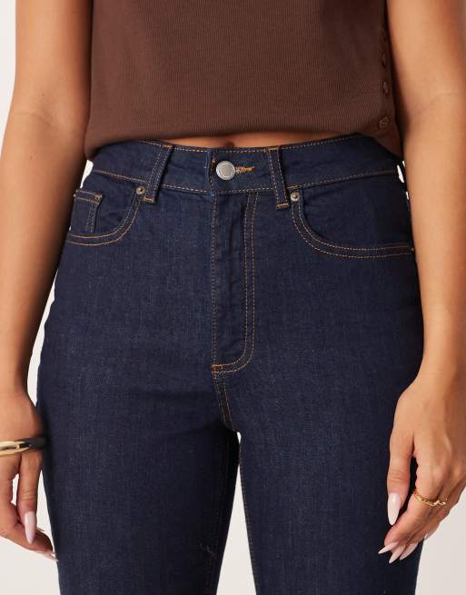 AWARE - Alice - Jeans dritti elasticizzati a vita alta risciacquo blu scuro, 4 di 5