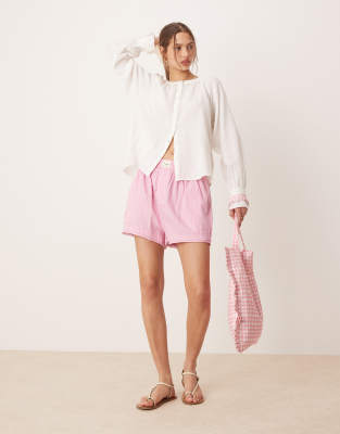 Aware Boho Button Down Blouse In White