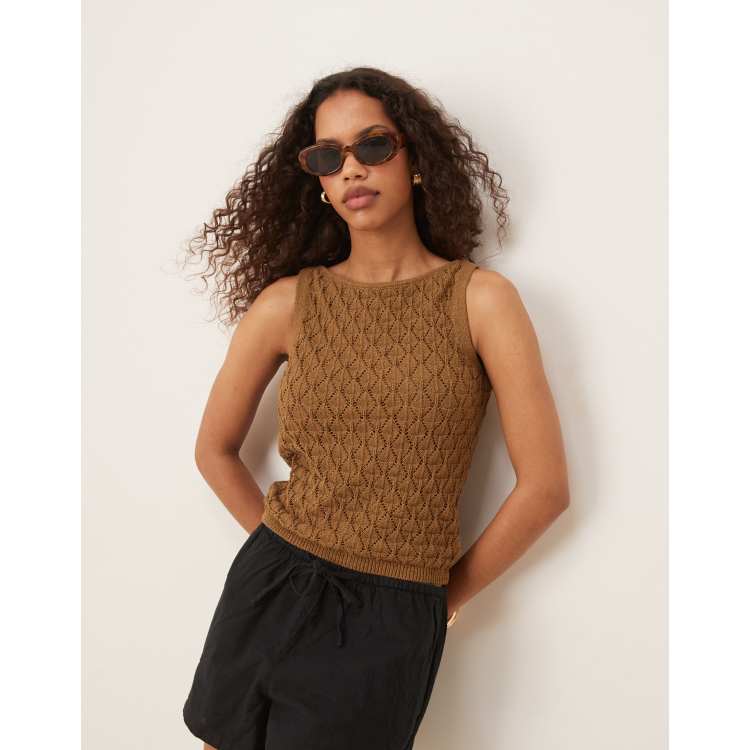 【即購入可】euw nuance knit tank-top brown 即購入可】euw nuance knit tank-top brown Soft Knit Brown – NOOT