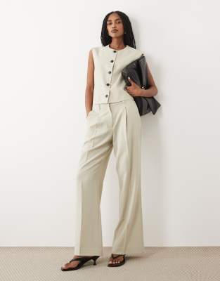 Elegante Bootcut-Hose in Cremeweiß mit mittelhohem Bund, Kombiteil Weiß 40
