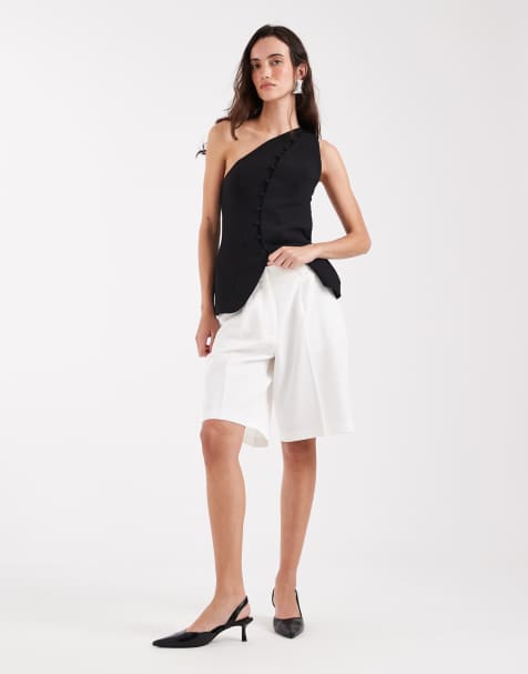 AWARE – Elegante Hose in Weiß mit Bundfalten vorne - view 1