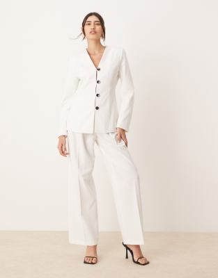 AWARE - Elegante Hose in Weiß mit weitem Bein, Kombiteil