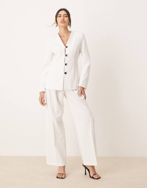 AWARE – Elegante Hose in Weiß mit weitem Bein, Kombiteil - view 1