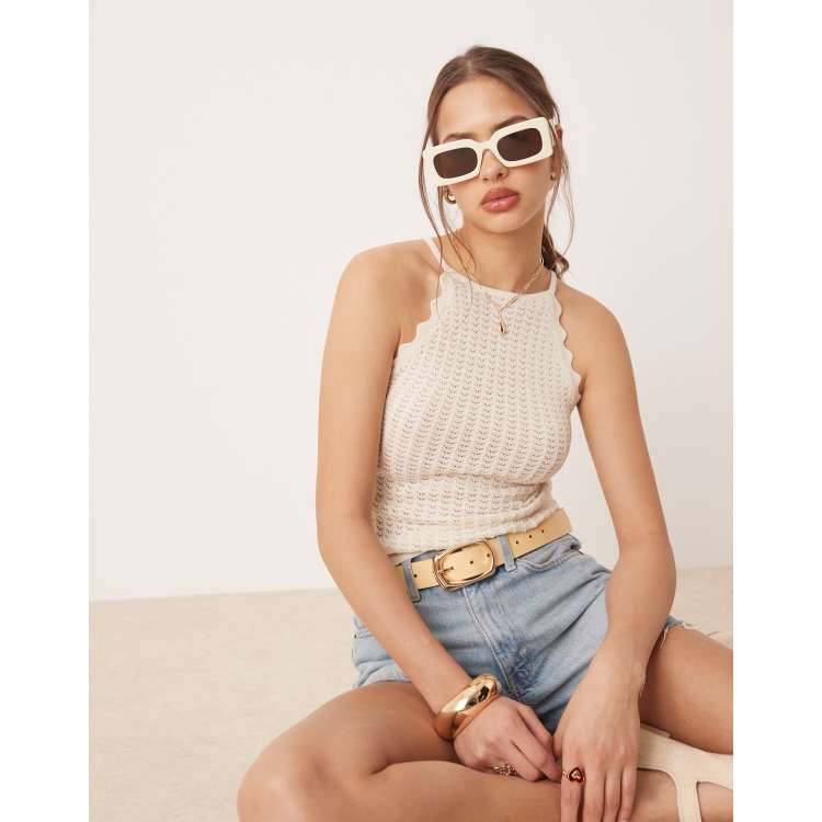 トップス DICH HENDERSON FLUFFY SUMMER KNIT TANK 207929428-1-cream?$n_750w$&wid