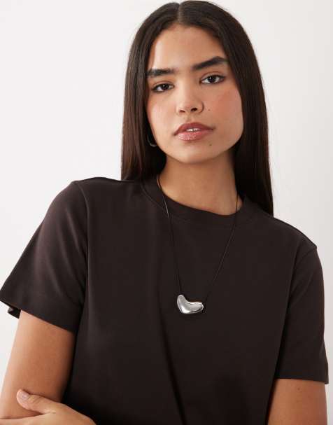 AWARE heavy weight boxy t-shirt in chocolate brown - view 1
