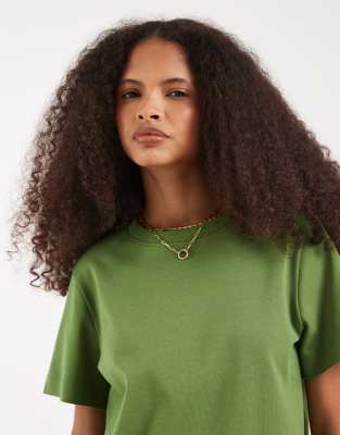 Aware Heavy Weight Boxy T-shirt In Green