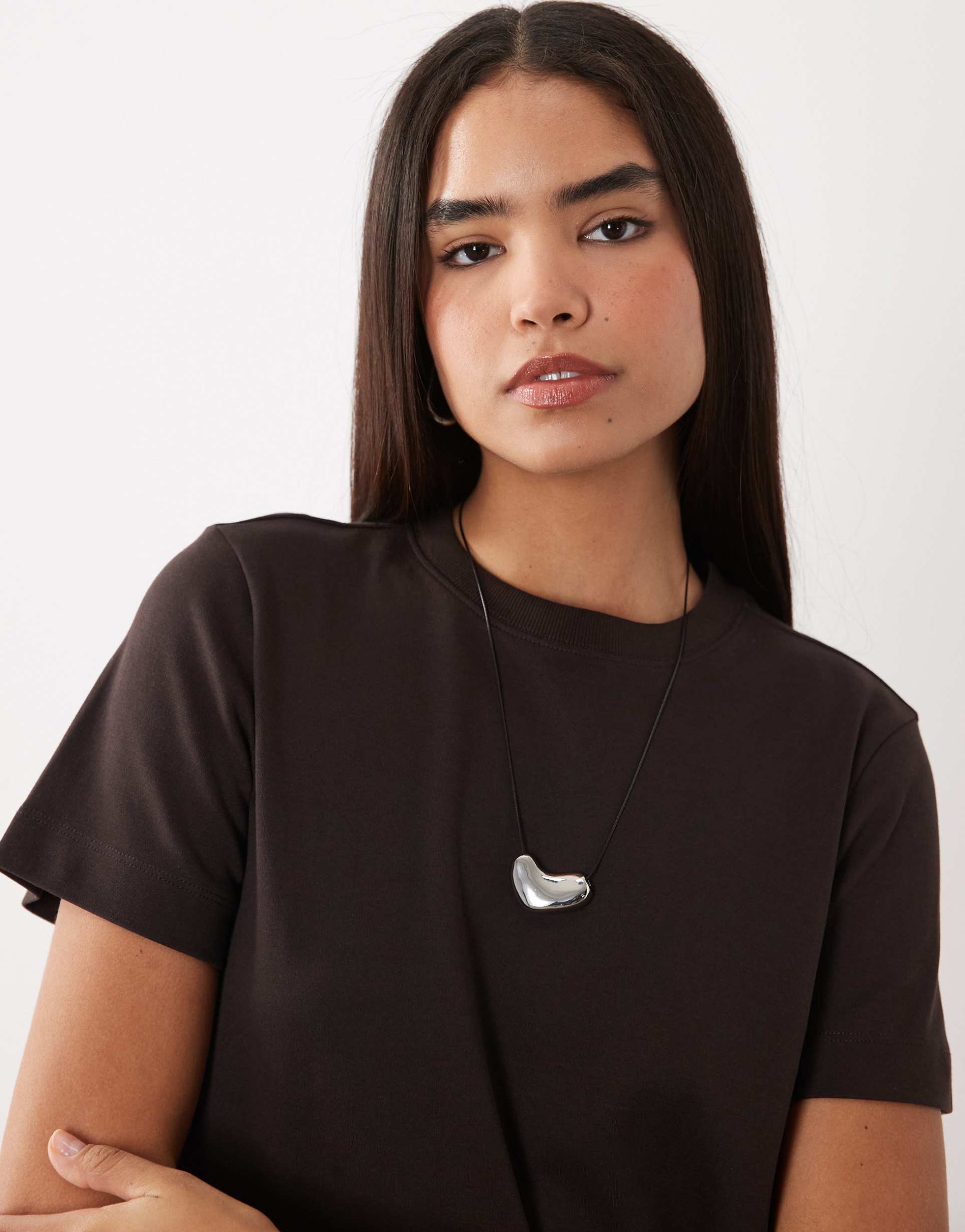 aware heavyweight boxy t-shirt in chocolate brown