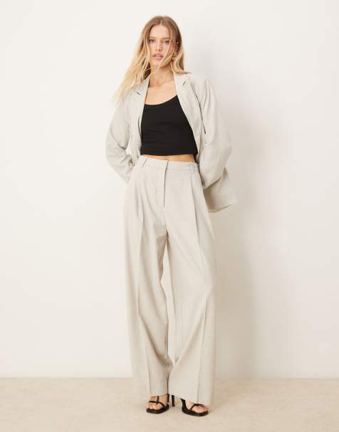 AWARE loose tailored pants in light grey (part of a set) - view 1