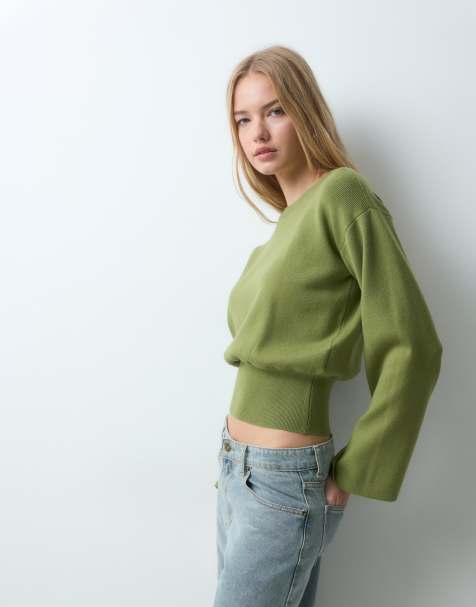 AWARE maglione lavorato a maglia squadrato a maniche ampie verde - view 1