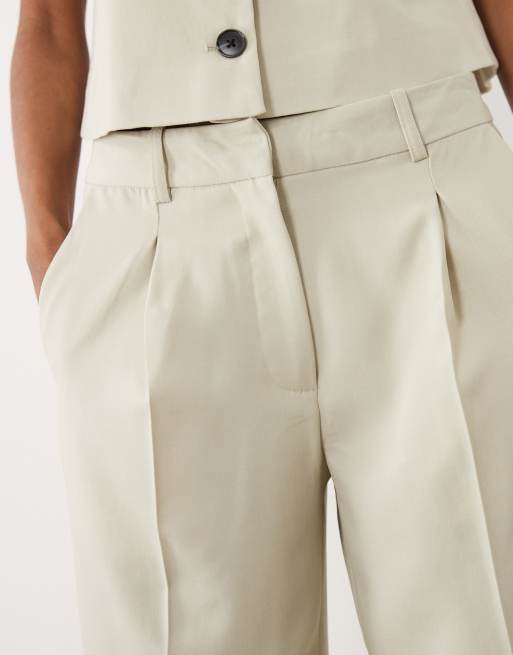 AWARE mid rise bootcut tailored trouser co-ord in cream, 4 of 5