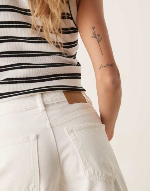 AWARE – Naturvita jeansshorts med hög midja, 5 av 5