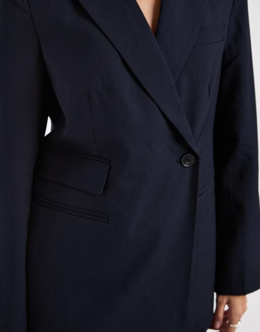 AWARE Oversize-Blazer im Anzugstil als Kombiteil in Marineblau, 2 von 4