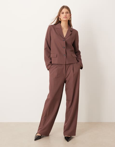 AWARE - Pantalon d'ensemble ajusté coupe ample - Terracotta - view 1