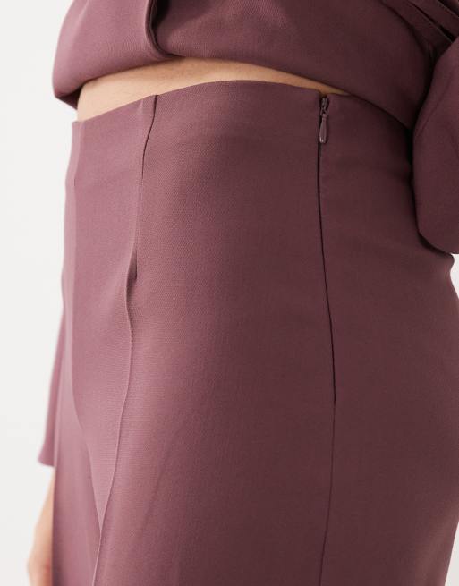 AWARE - Pantalon d'ensemble ample habillé à taille haute - Bordeaux, 5 de 5