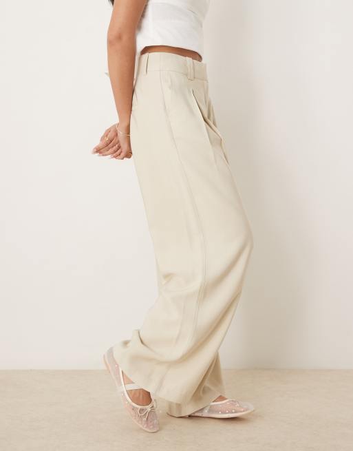 AWARE - Pantalon taille haute à pinces - Taupe, 4 de 5