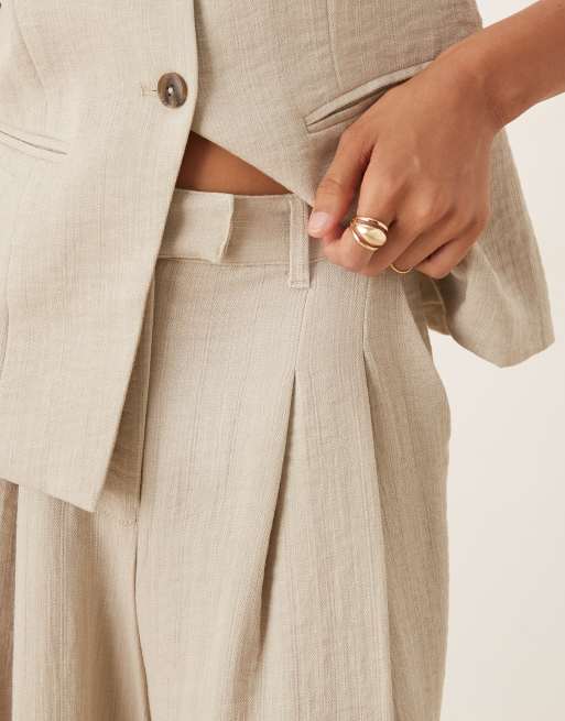 AWARE premium mix & match pleat front super wide leg