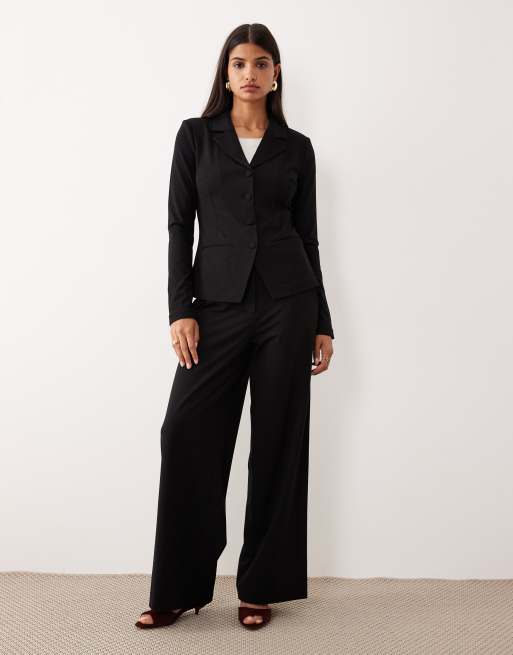 AWARE - Premium - Sort blazer med struktur i jersey - Del af sæt, 2 af 4