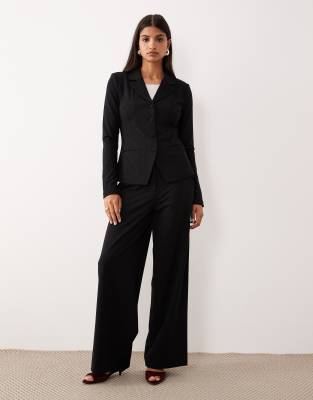 Aware Premium Structured Jersey Blazer In Black