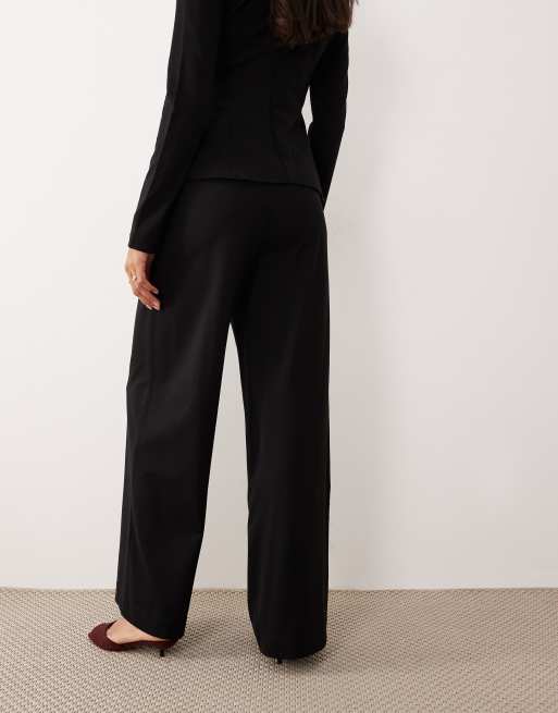 AWARE premium structured jersey tailored pants in black - part of a set, 3 of 5