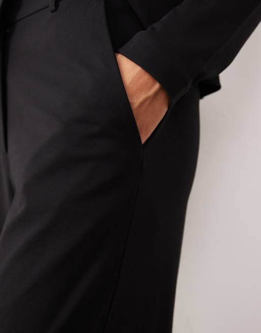 AWARE premium structured jersey tailored pants in black - part of a set, 4 of 5