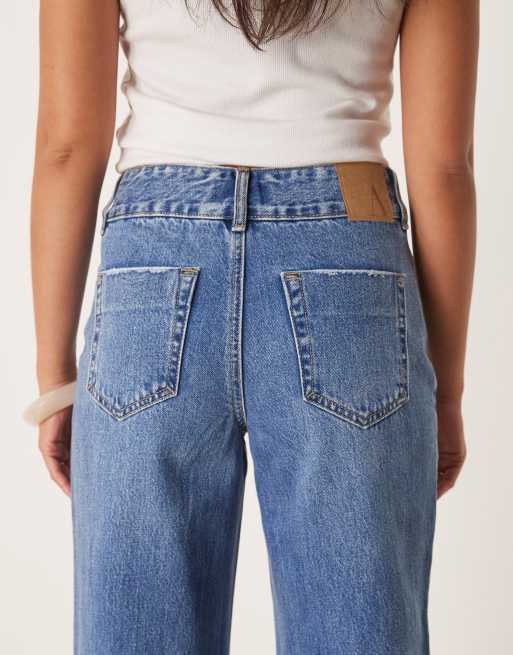 AWARE - Rena - Jeans a fondo ampio a vita medio alta lavaggio blu medio, 4 di 5
