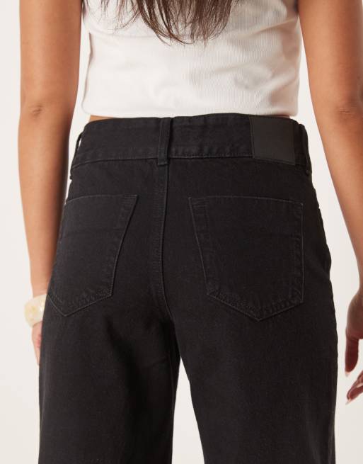 AWARE – Rena – Jeans med vida ben, medelhög midja och svart tvätt , 4 av 5