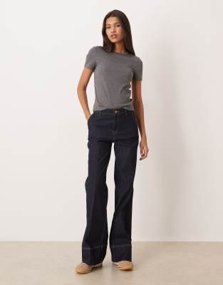 Aware Ribbed T-shirt In Gray