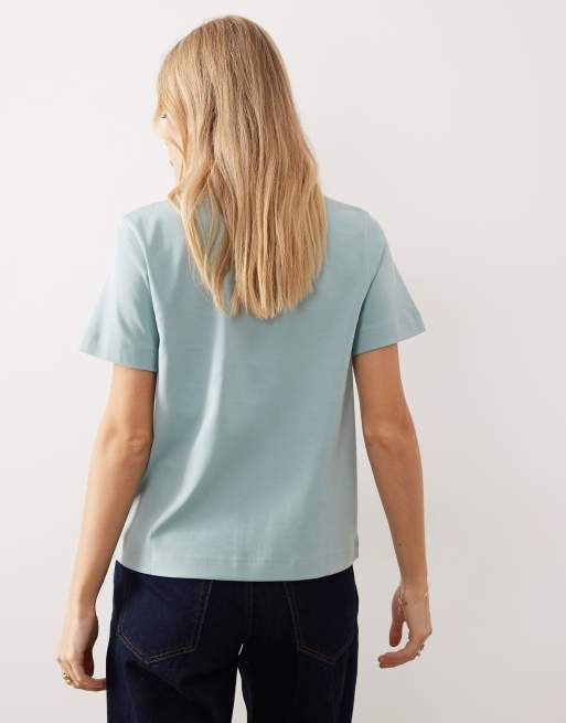 AWARE – Schweres, kastiges T-Shirt in Blassblau, 3 von 4