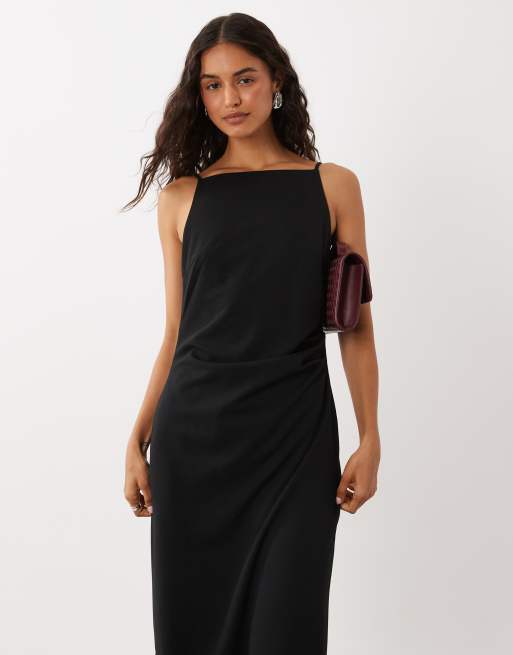 AWARE sleeveless boat neck maxi dress in black, 2 of 4