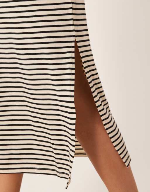 AWARE sleeveless maxi dress in mono stripe, 3 of 4