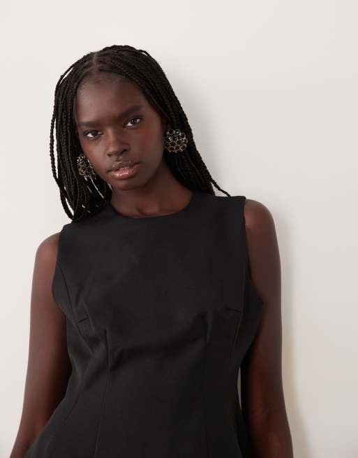 AWARE sleevless o-neck mini dress in black, 3 of 4