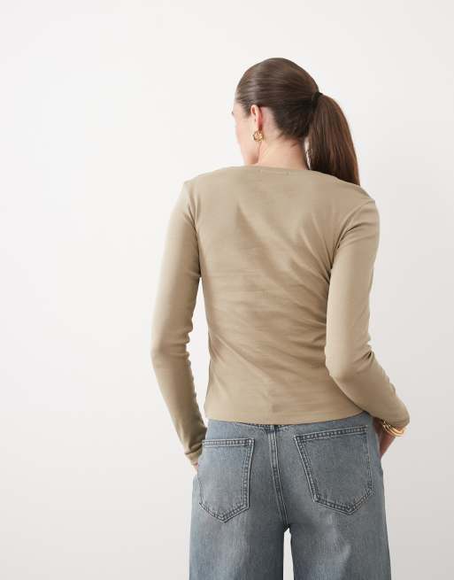 AWARE t-shirt à manches longues beige, 3 de 4