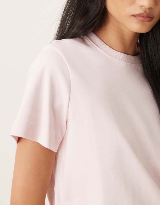AWARE - T-shirt épais coupe carrée - Rose pâle, 3 de 4