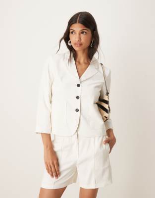 AWARE AWARE tailored blazer co-ord in white