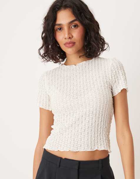 AWARE textured baby t-shirt in white - view 1