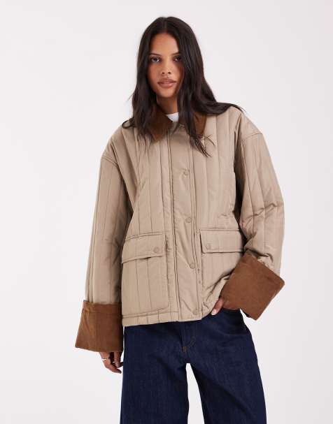 AWARE veste barn matelassée avec finitions contrastantes beige - view 1