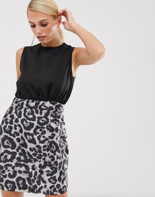 ax paris 2 in 1 leopard print dress