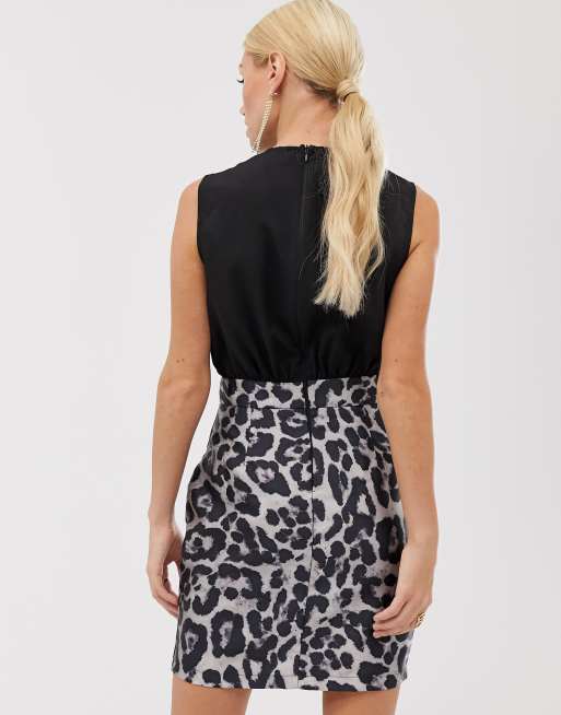 Lipsy leopard clearance print mini skirt