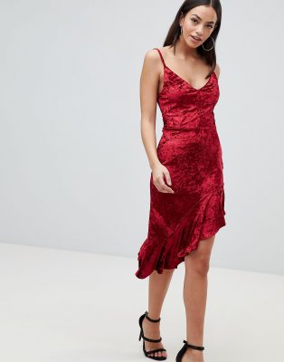 ax paris red velvet dress