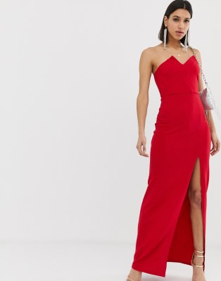 ax paris notch front maxi dress