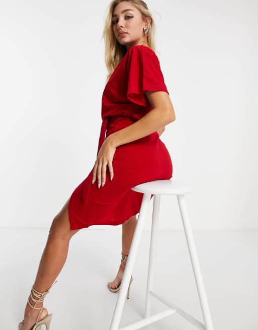 Red shift store dress asos