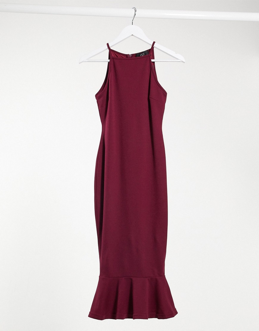 AX Paris - Bodycon-jurk met rucherand-Paars