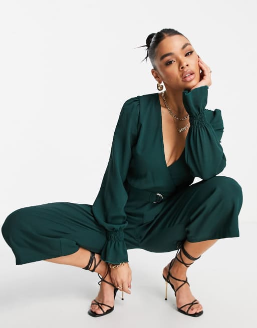 AX Paris - Combinaison à décolleté plongeant - Vert