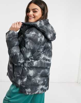 tie dye puffer jacket