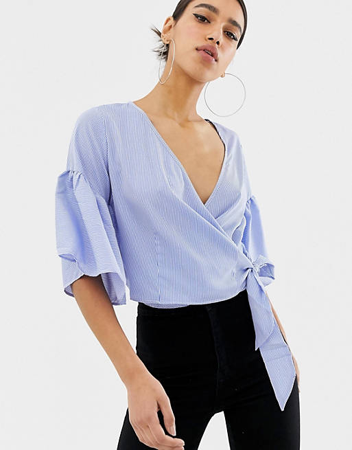 AX Paris cropped wrap blouse | ASOS