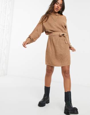 camel jumper dress