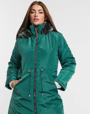 green fur parka