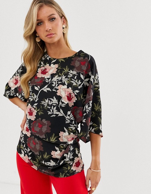 AX Paris floral 3/4 sleeve blouse