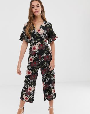 ax paris floral culotte jumpsuit